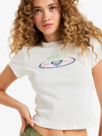 1 Beach Love - Kort T-shirt voor Dames White ERJZT06026 Roxy