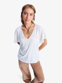 0 Nightfall - T-Shirt à manches courtes pour Femme Blanc ERJZT06029 Roxy