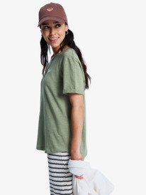 1 Oceanwave Regular Emby - T-shirt de manga curta para Mulher Verde ERJZT06030 Roxy