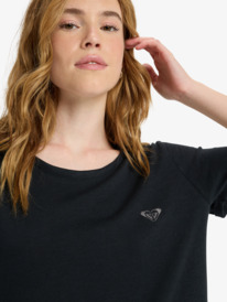 5 Oceanwave Regular Emby - T-Shirt à manches courtes pour Femme Noir ERJZT06030 Roxy