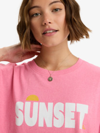 4 Sunny Easy - T-shirt de manga curta para Mulher Pink ERJZT06033 Roxy