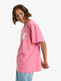 1 Sunny Easy - T-shirt de manga curta para Mulher Pink ERJZT06033 Roxy