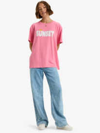 2 Sunny Easy - T-shirt de manga curta para Mulher Pink ERJZT06033 Roxy