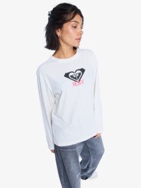 1 Hangloose Art - Maglietta a Maniche Lunghe da Donna White ERJZT06035 Roxy