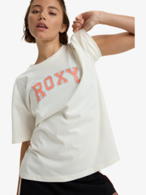 4 Essential Energy Timeless - Short Sleeve Training T-Shirt for Women White ERJZT06036 Roxy