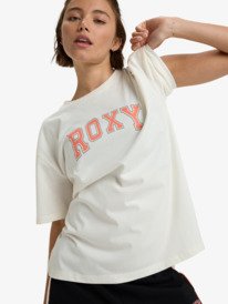 4 Essential Energy Timeless - Short Sleeve Training T-Shirt for Women White ERJZT06036 Roxy