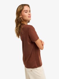 1 Ocean Road Art - Maglietta a maniche corte da Donna Brown ERJZT06054 Roxy
