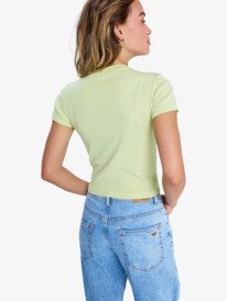 4 Beach Love - Cropped T-Shirt for Women Green ERJZT06059 Roxy