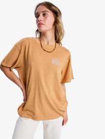 0 Sunny Stone Wash - T-shirt oversized para Mulher Marrom ERJZT06060 Roxy