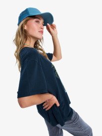 1 Sunny Stone Wash - Oversized T-Shirt for Women Black ERJZT06060 Roxy