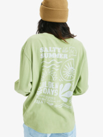 6 Hangloose Washed - Camisola de manga comprida para Mulher Verde ERJZT06061 Roxy