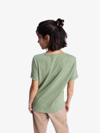 4 Oceanwave Regular Slub - Oversized T-Shirt for Women Green ERJZT06063 Roxy