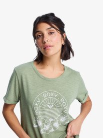 2 Oceanwave Regular Slub - Oversized T-Shirt for Women Green ERJZT06063 Roxy