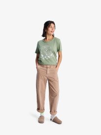 3 Oceanwave Regular Slub - Oversized T-Shirt for Women Green ERJZT06063 Roxy