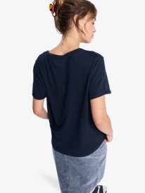 3 Oceanwave Regular Slub - Oversized T-Shirt for Women Black ERJZT06063 Roxy