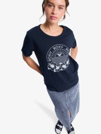 0 Oceanwave Regular Slub - Oversized T-Shirt for Women Black ERJZT06063 Roxy