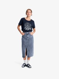 2 Oceanwave Regular Slub - Oversized T-Shirt for Women Black ERJZT06063 Roxy