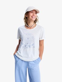 0 Oceanwave Regular Slub - Camiseta extragrande para mujer Blanco ERJZT06063 Roxy