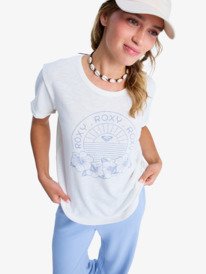 2 Oceanwave Regular Slub - Camiseta extragrande para mujer Blanco ERJZT06063 Roxy