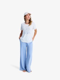 3 Oceanwave Regular Slub - Camiseta extragrande para mujer Blanco ERJZT06063 Roxy
