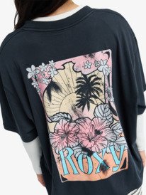 4 Talloversize Washed - T-Shirt à manches courtes pour Femme Noir ERJZT06081 Roxy