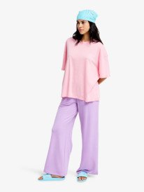 3 Talloversize Washed - T-shirt met korte mouwen voor Dames Pink ERJZT06081 Roxy