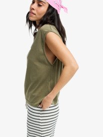 1 Crystal Sea - Maglietta smanicata da Donna Green ERJZT06083 Roxy