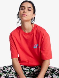 0 Hangloose Poster - T-Shirt à manches courtes pour Femme Rouge ERJZT06090 Roxy