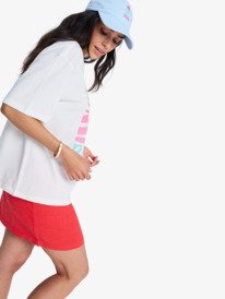 1 Hangloose Poster - T-Shirt à manches courtes pour Femme Blanc ERJZT06090 Roxy