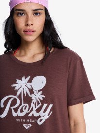 2 Oceanwave Regular Slub - T-Shirt à manches courtes pour Femme Marron ERJZT06096 Roxy