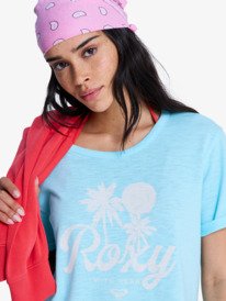 2 Oceanwave Regular Slub - T-Shirt à manches courtes pour Femme Vert ERJZT06096 Roxy