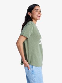 1 Oceanwave Regular Slub - T-Shirt à manches courtes pour Femme Vert ERJZT06096 Roxy