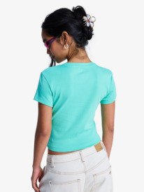 6 Beach Love - Cropped T-Shirt for Women Green ERJZT06100 Roxy