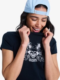 2 Beach Love - Cropped T-Shirt for Women Black ERJZT06100 Roxy