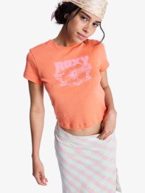 0 Beach Love - T-shirt curta para Mulher Rosa ERJZT06100 Roxy