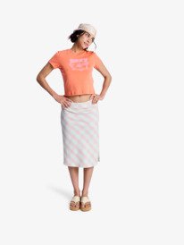 3 Beach Love - T-shirt curta para Mulher Rosa ERJZT06100 Roxy