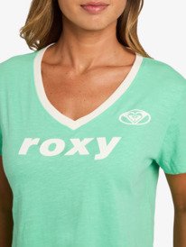 5 Always Lucky - Camiseta crop para mujer Verde ERJZT06114 Roxy
