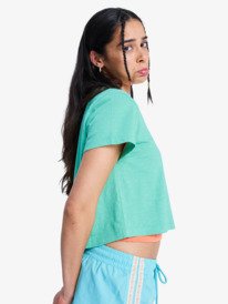 1 Always Lucky - Camiseta crop para mujer Verde ERJZT06114 Roxy