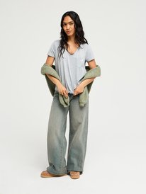 3 Laguna Green V Neck Gris ERJZT06153 Roxy