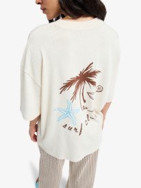 5 My Boyfriend - Short Sleeve T-Shirt for Women Beige ERJZT06168 Roxy