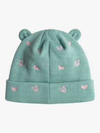 4 Mini Snowmoon - Cuff Beanie for Girls Green ERLHA03163 Roxy