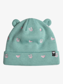 3 Mini Snowmoon - Cuff Beanie for Girls Green ERLHA03163 Roxy