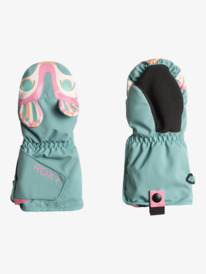 2 Snows Up - Insulated Mittens for Girls Green ERLHN03012 Roxy