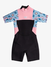 2/2mm Prologue - Short Sleeve Back Zip Springsuit for Girls ERLW503006 12 2/2mm Prologue - Short Sleeve Back Zip Springsuit for Girls  ERLW503006 Roxy