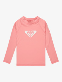 0 Whole Hearted - Langärmliger Rashguard mit UPF 50 für Mädchen 2-7 Rosa ERLWR03225 Roxy