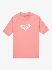 0 Whole Hearted - Rash Vest met Korte Mouw voor Meisjes 2-7 Pink ERLWR03230 Roxy