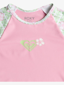 2 Hibiline - Langärmliges, zweiteiliges Rashguard-Set mit UPF 50 für Mädchen 2-7 Weiss ERLWR03297 Roxy