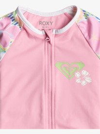 10 Tiny Flower - Long Sleeve One-Piece Rash Vest for Girls 2-7 Blue ERLWR03299 Roxy