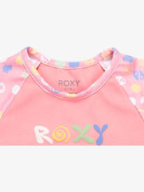 2 Roxy Dot - Short Sleeves Two-Piece Rashguard Set for Girls 2 - 7 Pink ERLWR03328 Roxy