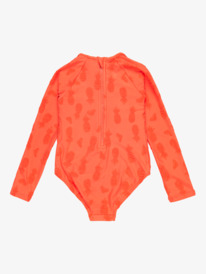 3 Pineapple Pop - Long Sleeves One-Piece Rashguard for Girls 2 - 7 Orange ERLWR03332 Roxy